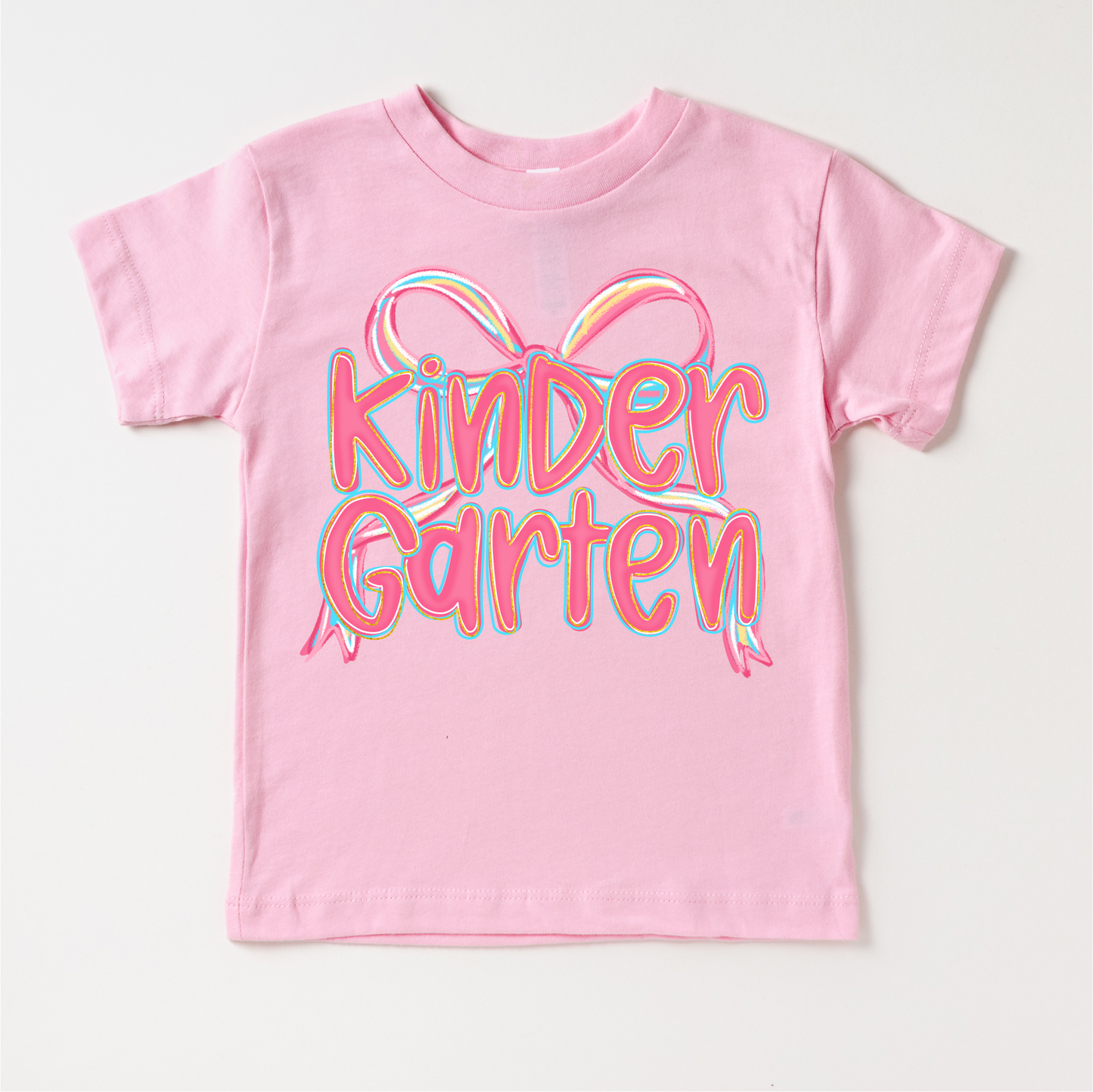 Girls Kindergarten Bow Back To School Shirt First Day Of School Tee Madi Moosh
