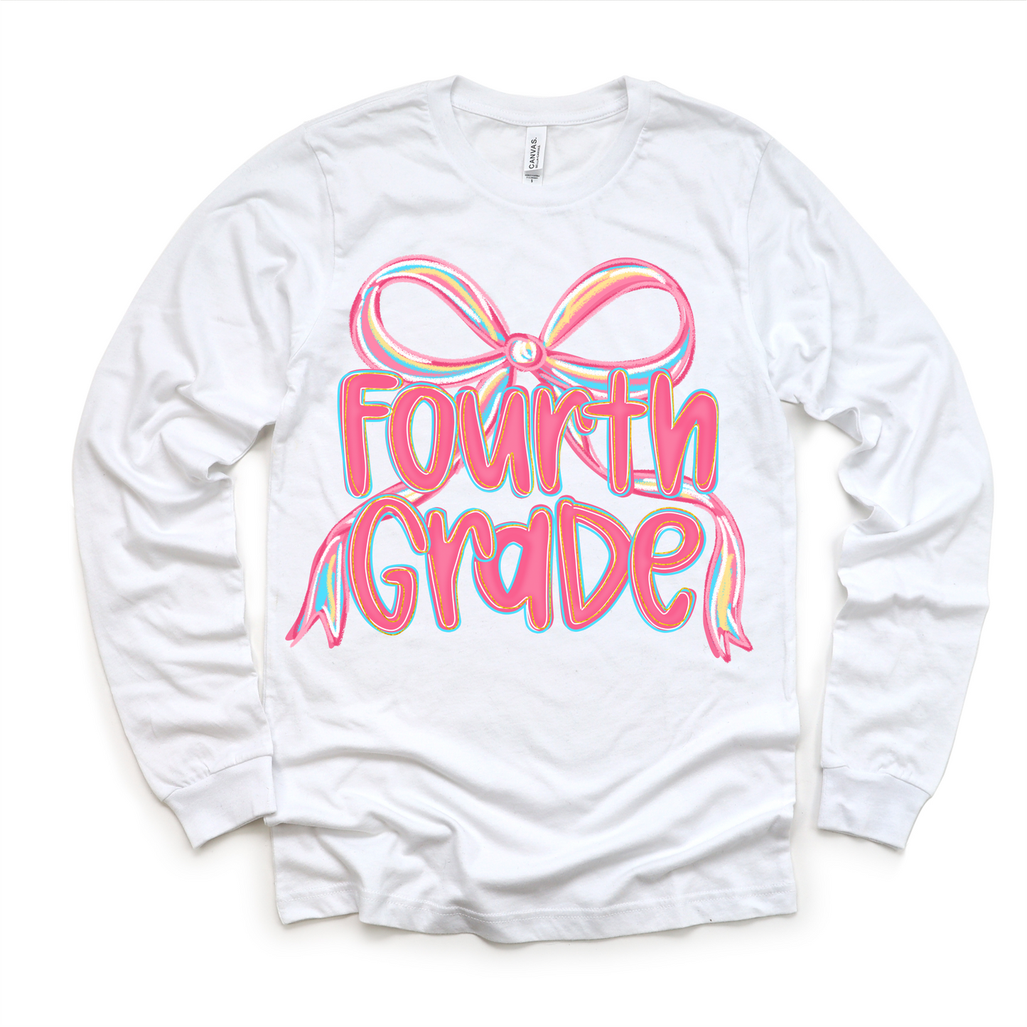 Girls Fourth Bow Stylish Back To School Shirt First Day Of School Tee