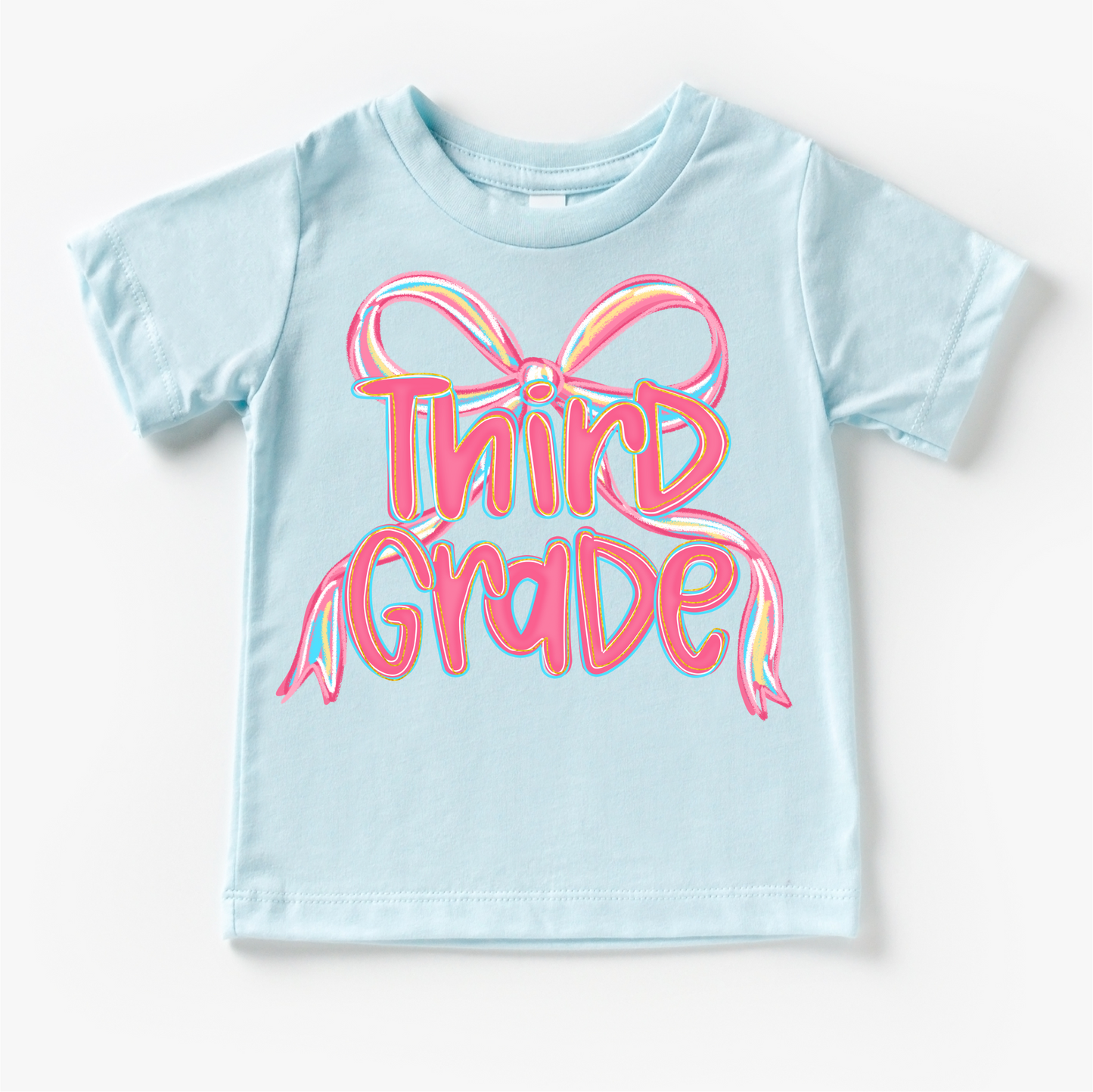 Girls 3rd Grade Bow Back To School Shirt First Day Of School Tee Madi Moosh