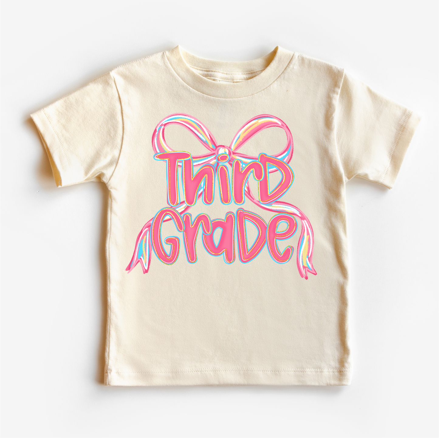 Girls 3rd Grade Bow Back To School Shirt First Day Of School Tee Madi Moosh