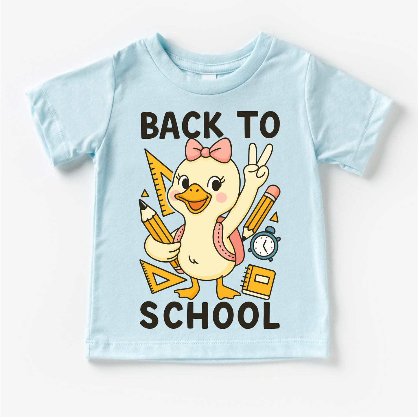Back To School Goose Shirt Soft Cotton Girls Tee Madi Moosh