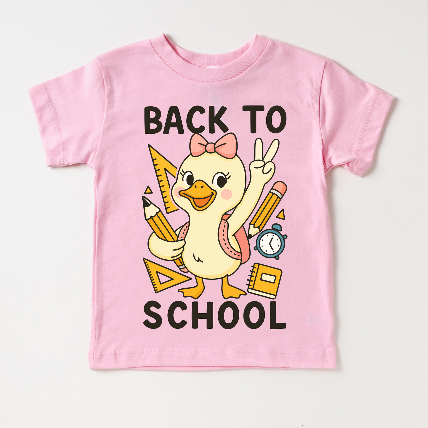 Back To School Goose Shirt Soft Cotton Girls Tee Madi Moosh