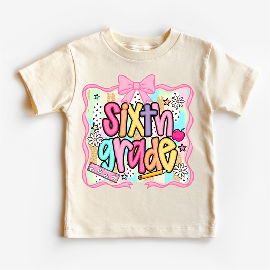 Girls 6th Grade Back To School Shirt - School Tee Madi Moosh
