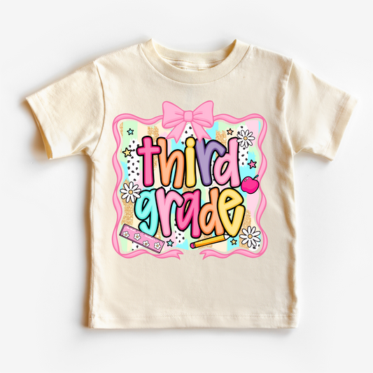 Girls Third Grade School Shirt Comfortable Back To School Tee Madi Moosh