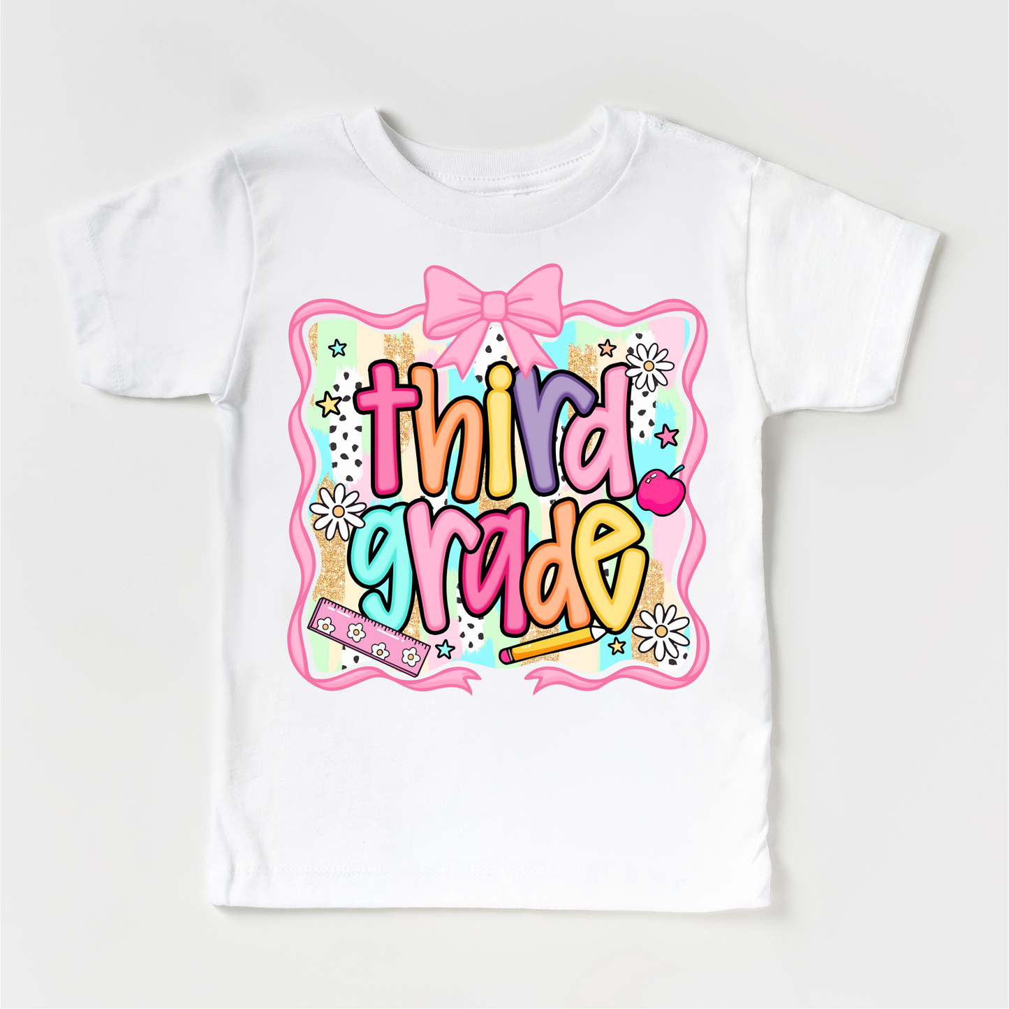 Girls Third Grade School Shirt Comfortable Back To School Tee Madi Moosh