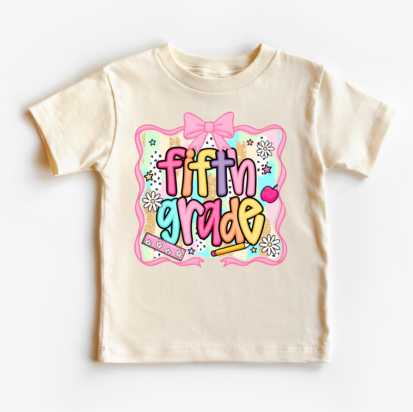 Girls 5th Grade School Shirt Back To School Tee Madi Moosh