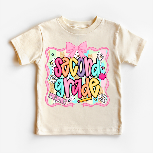 Girls 2nd Grade School Shirt Back To School Tee Madi Moosh