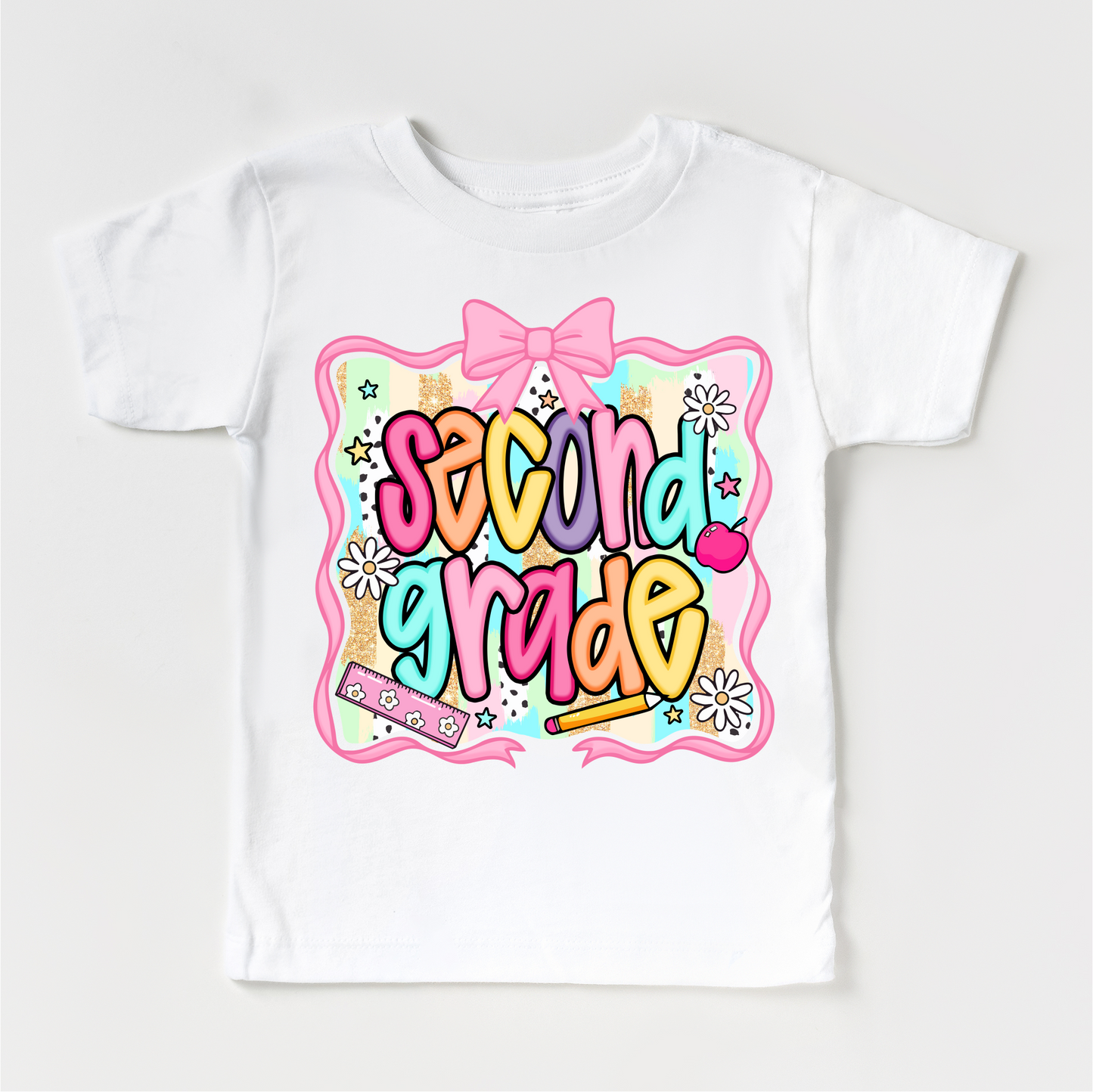 Girls 2nd Grade School Shirt Back To School Tee Madi Moosh