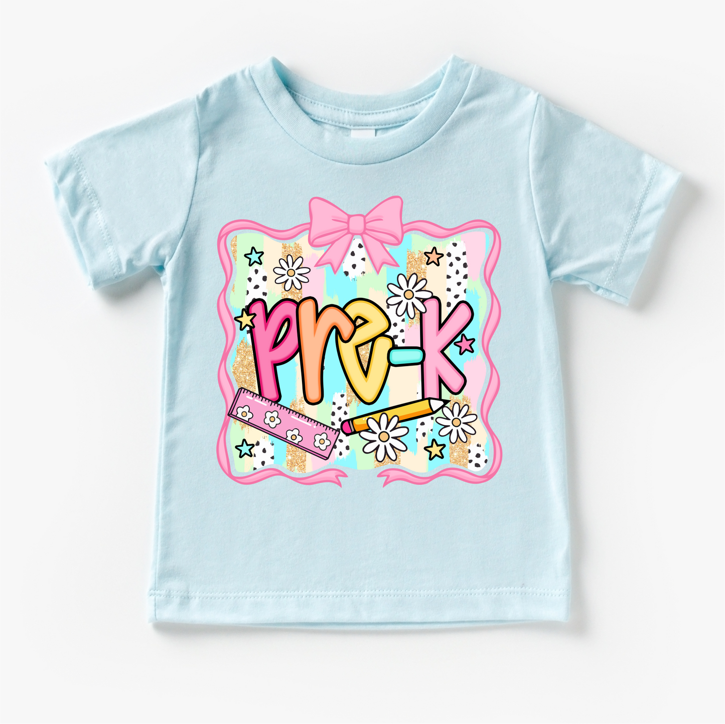 Girls Pre-K School Shirt Soft Cotton Back To School Tee Madi Moosh