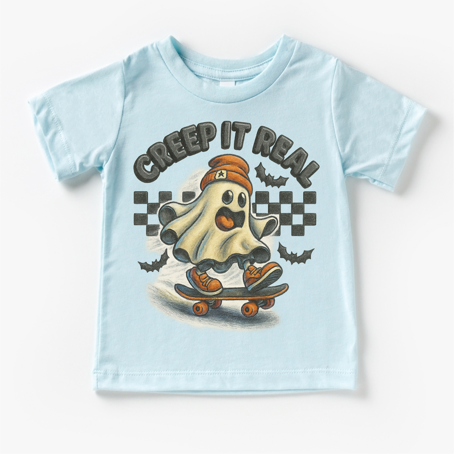 Creep It Real Skateboard Ghost Halloween Shirt - Halloween Tee