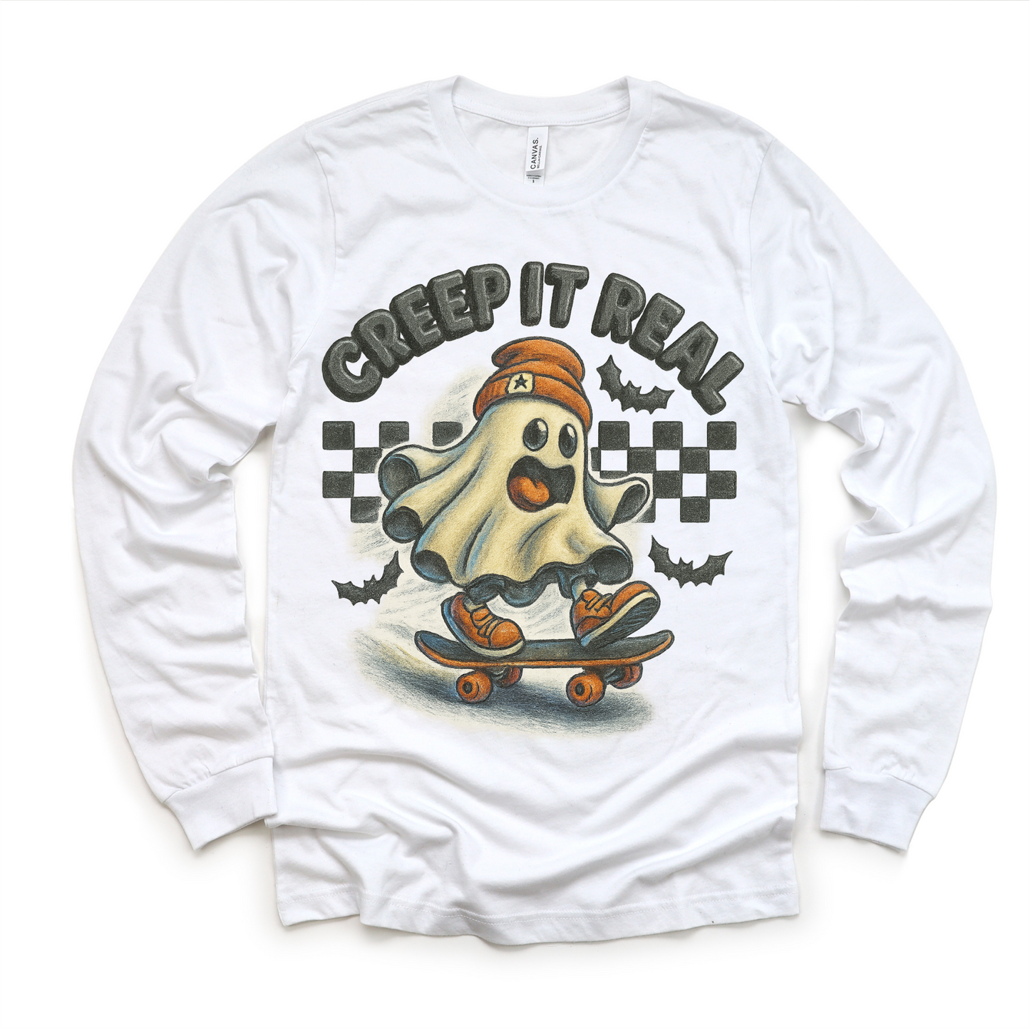 Creep It Real Skateboard Ghost Halloween Shirt - Halloween Tee