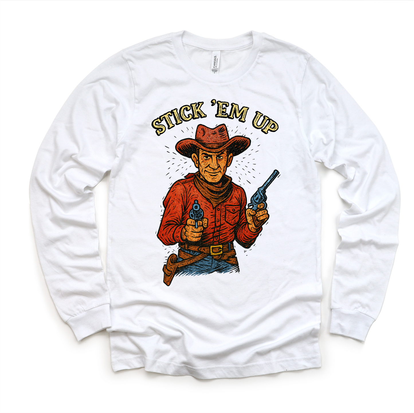 Stick Em' Up Country Western Gun Slinger Shirt - Western Tee - MU95