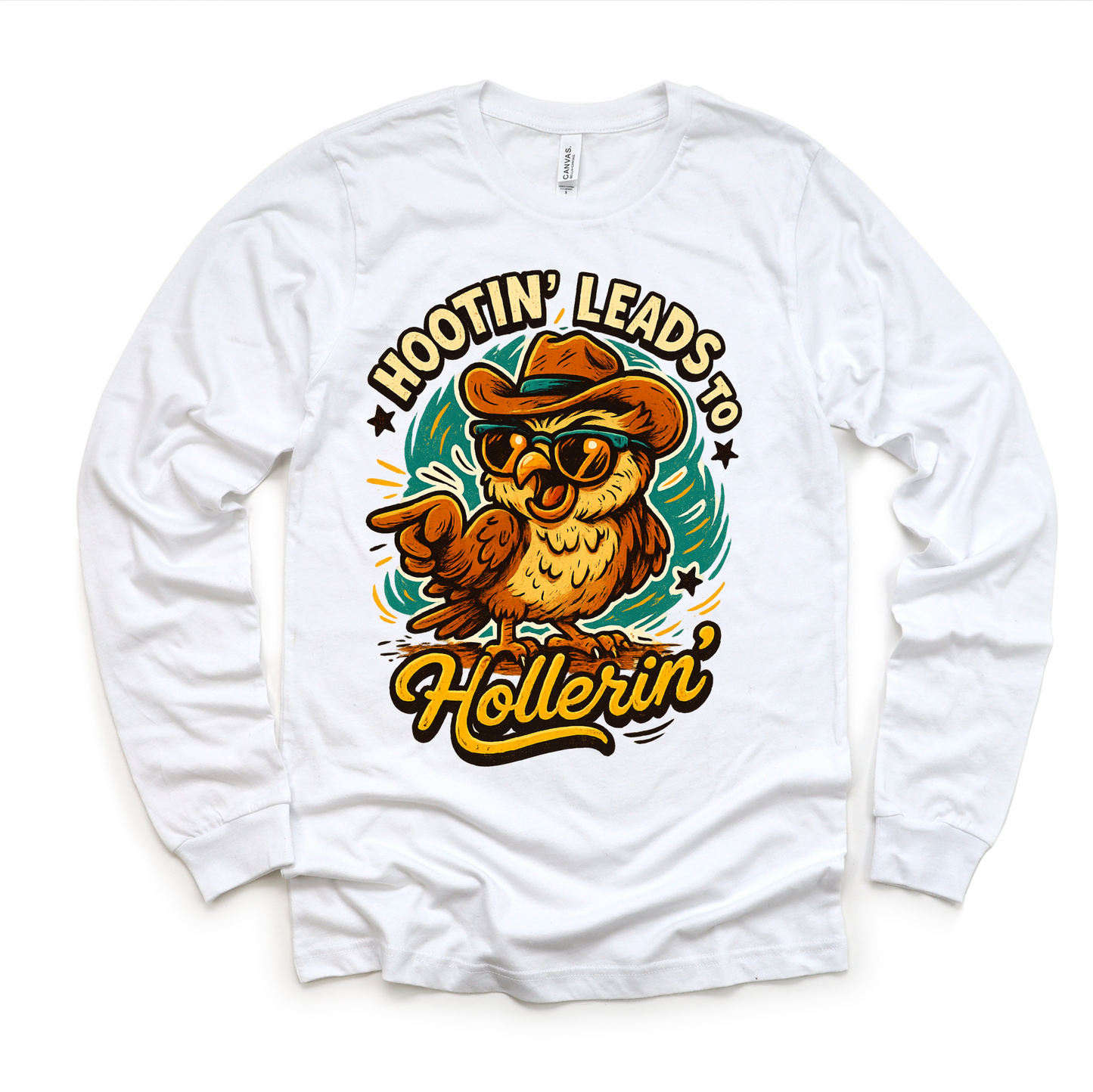Hootin Leads To Hollerin' Funny Owl Country Western Shirt Western Tee MU99