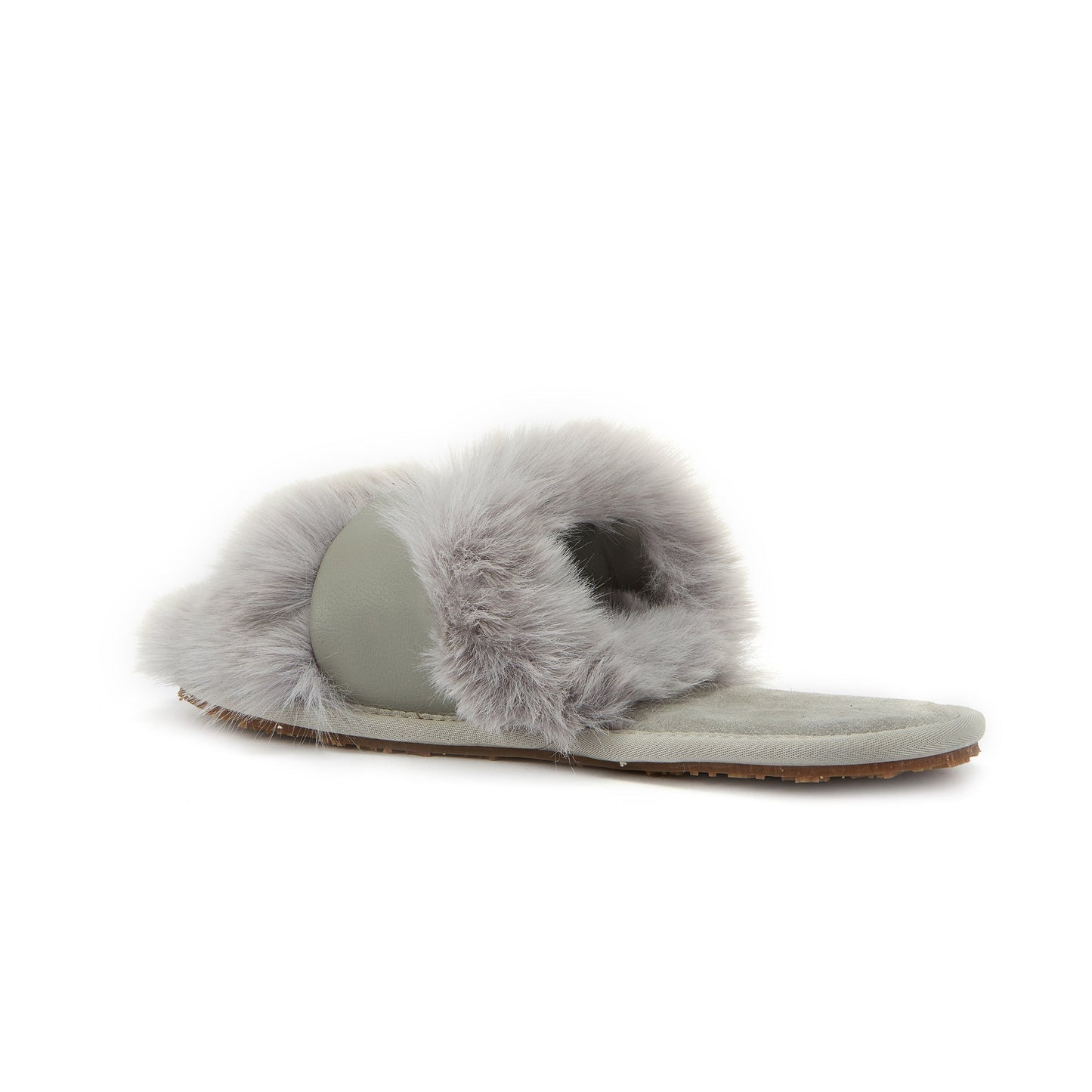 Luxe Faux Fur Open Toe Mule Slipper Muchas