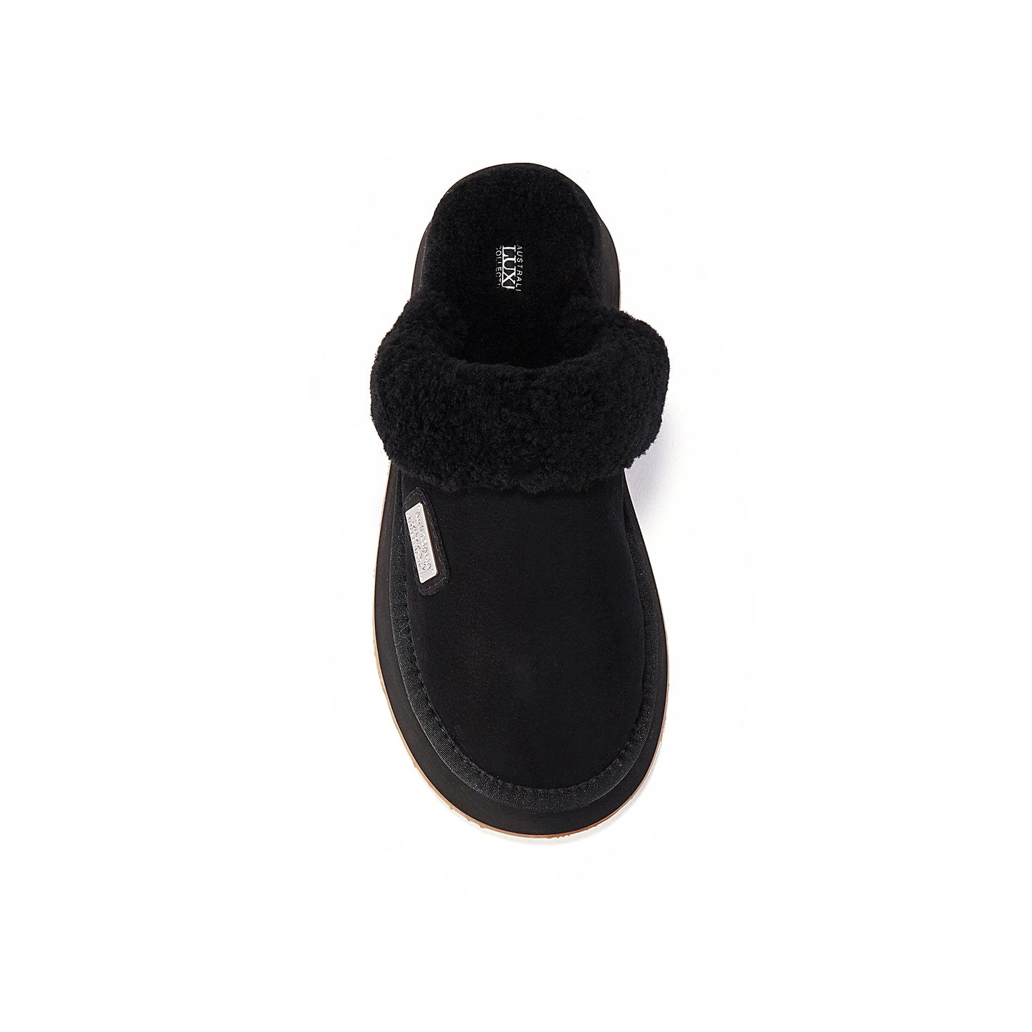 Mule Platfoam Suede Platform Slipper Black Australia Luxe Collective