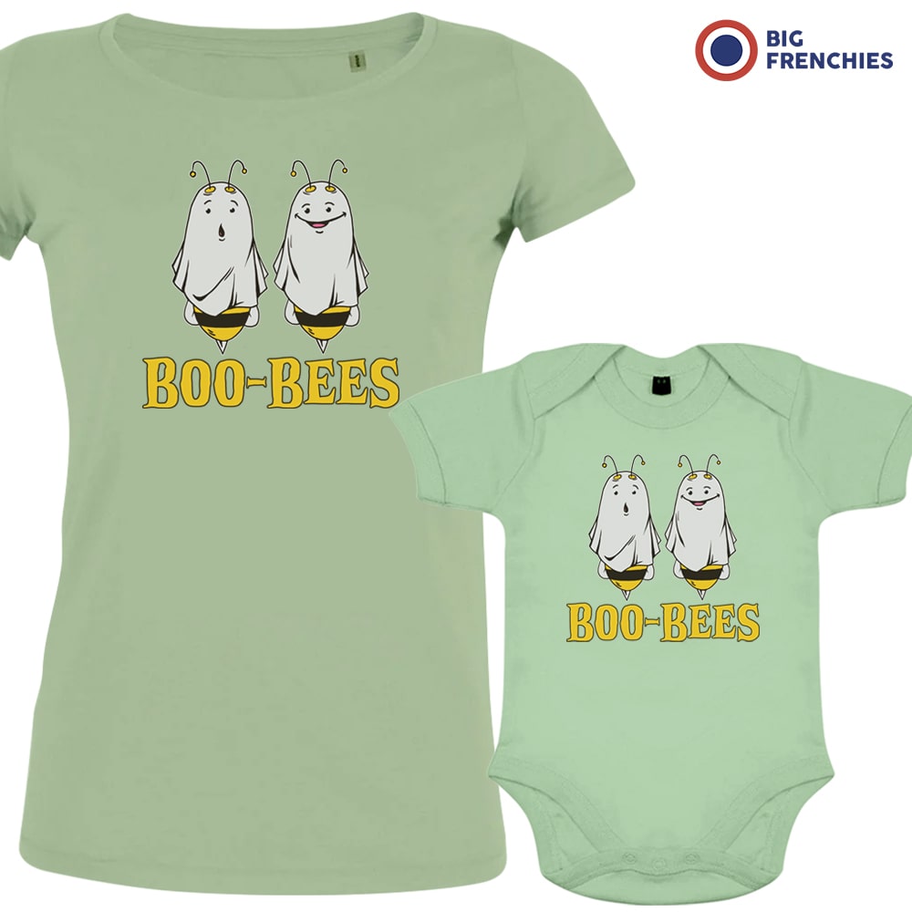 Organic Cotton Family Set Halloween Mom and Baby Boo-Bees