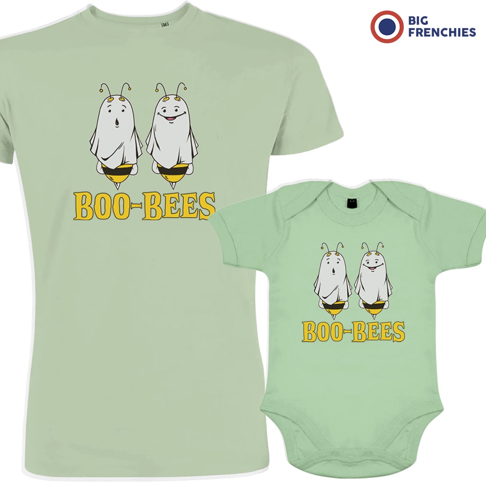 Organic Cotton Family Set Halloween Dad and Child T-Shirt Onesie Boo-Bees