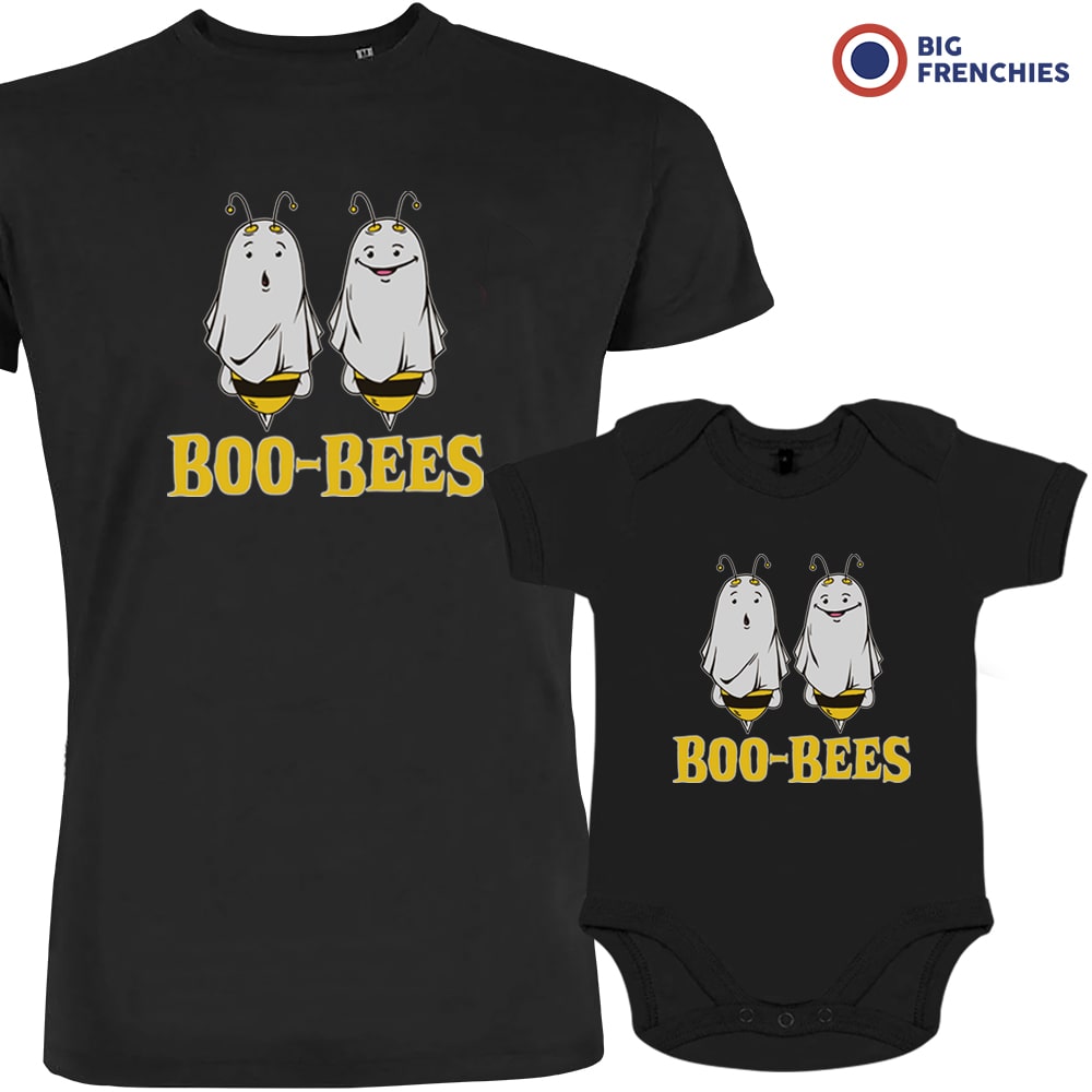 Organic Cotton Family Set Halloween Dad and Child T-Shirt Onesie Boo-Bees