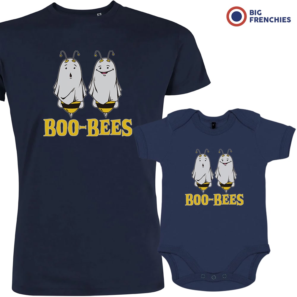 Organic Cotton Family Set Halloween Dad and Child T-Shirt Onesie Boo-Bees