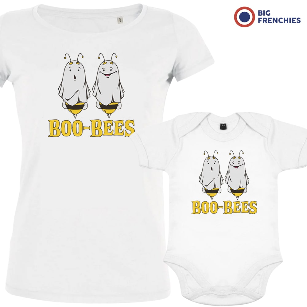 Organic Cotton Family Set Halloween Mom and Baby Boo-Bees
