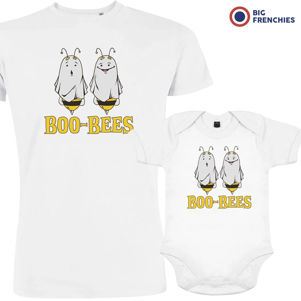 Organic Cotton Family Set Halloween Dad and Child T-Shirt Onesie Boo-Bees