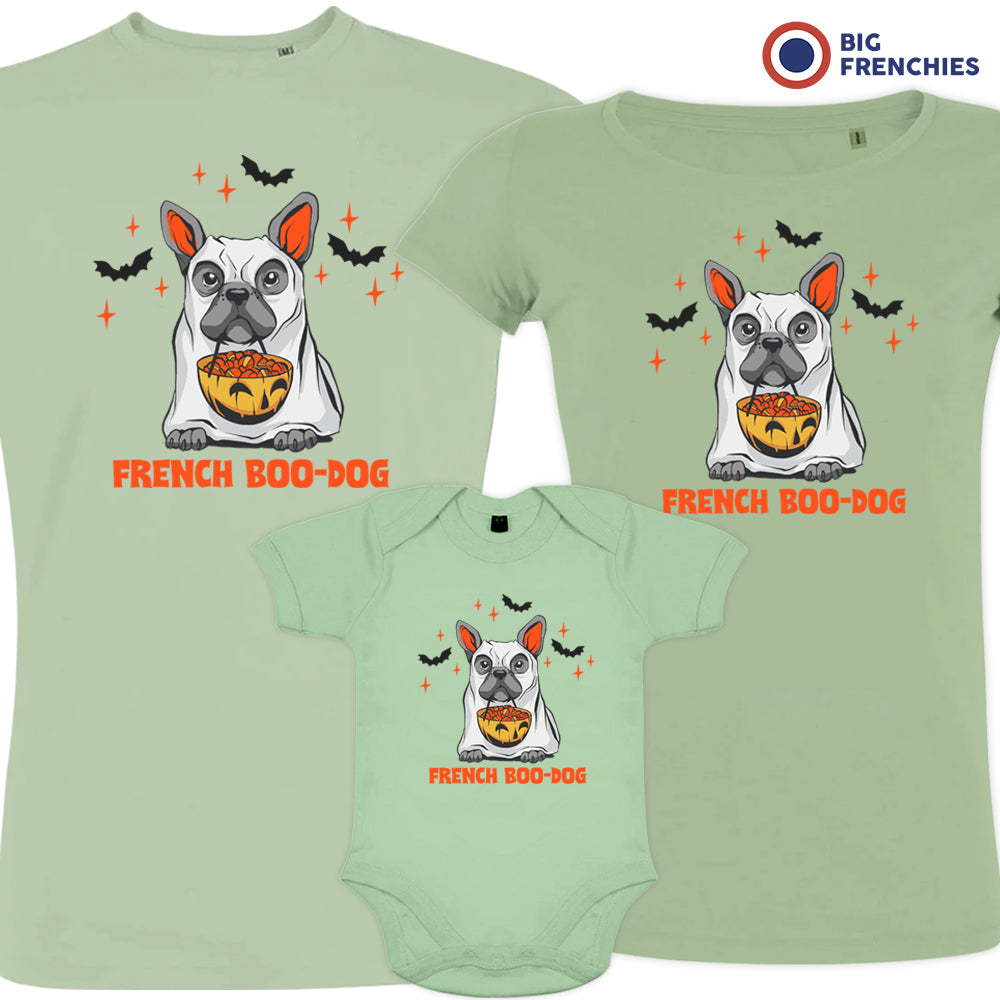 French Boo-Dog Organic Cotton Family Set Halloween Set of 3