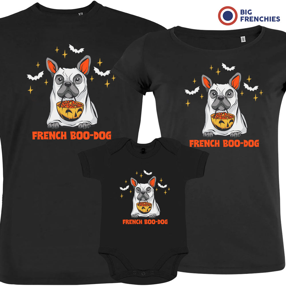 French Boo-Dog Organic Cotton Family Set Halloween Set of 3