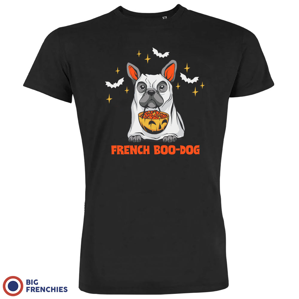 French Boo-Dog Halloween Organic Cotton Men's Tee