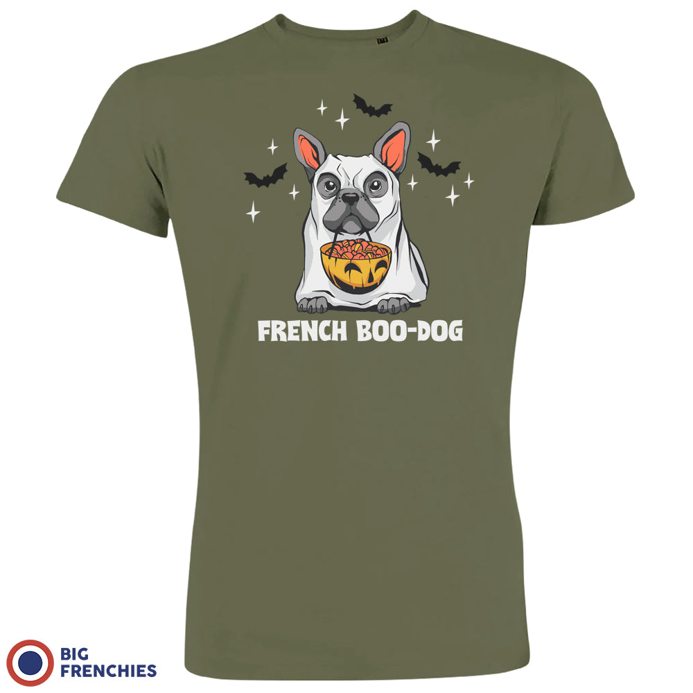 French Boo-Dog Halloween Organic Cotton Men's Tee