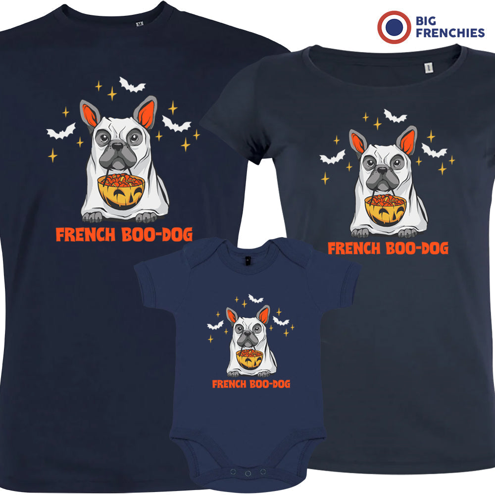 French Boo-Dog Organic Cotton Family Set Halloween Set of 3