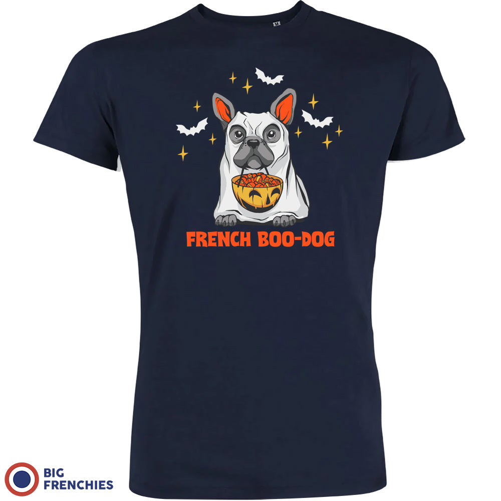 French Boo-Dog Halloween Organic Cotton Men's Tee