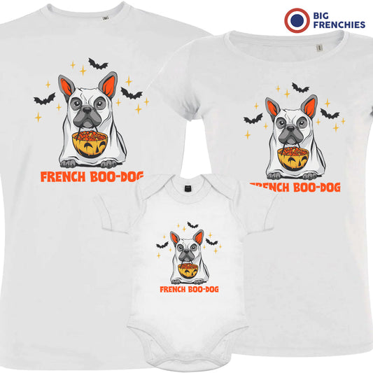French Boo-Dog Organic Cotton Family Set Halloween Set of 3