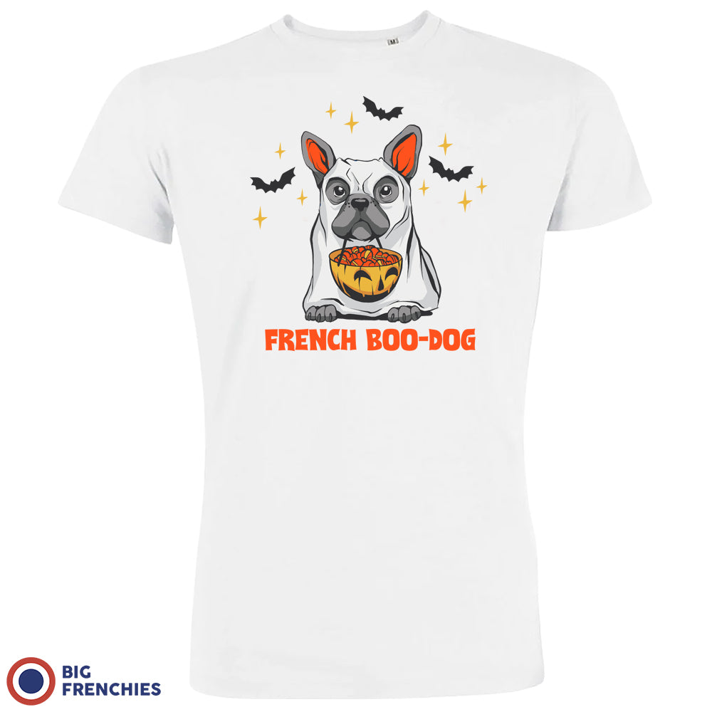 French Boo-Dog Halloween Organic Cotton Men's Tee