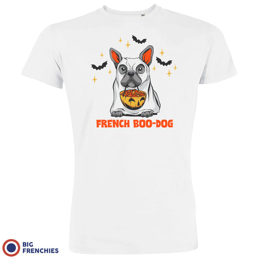 French Boo-Dog Halloween Organic Cotton Men's Tee