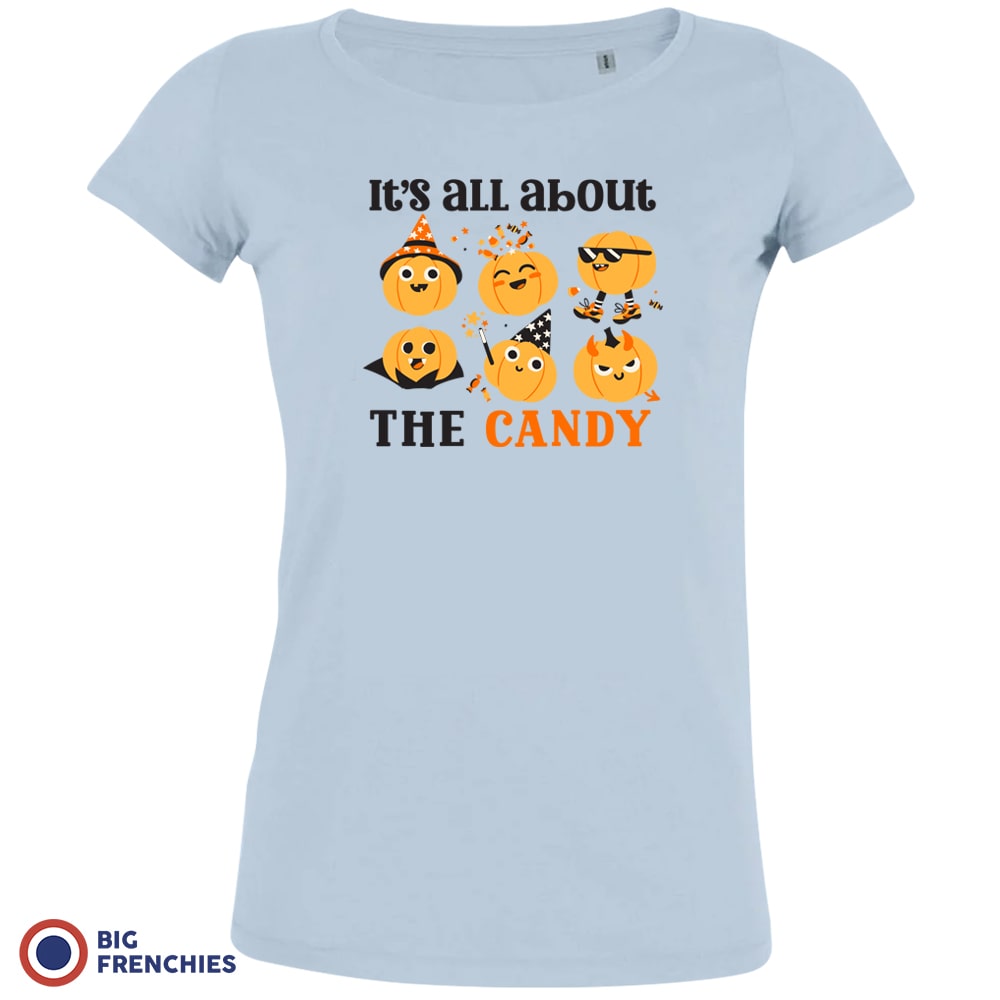 Women's Organic Cotton Halloween Tee It's All About The Candy