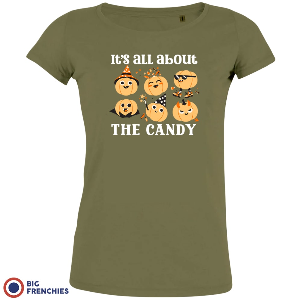 Women's Organic Cotton Halloween Tee It's All About The Candy