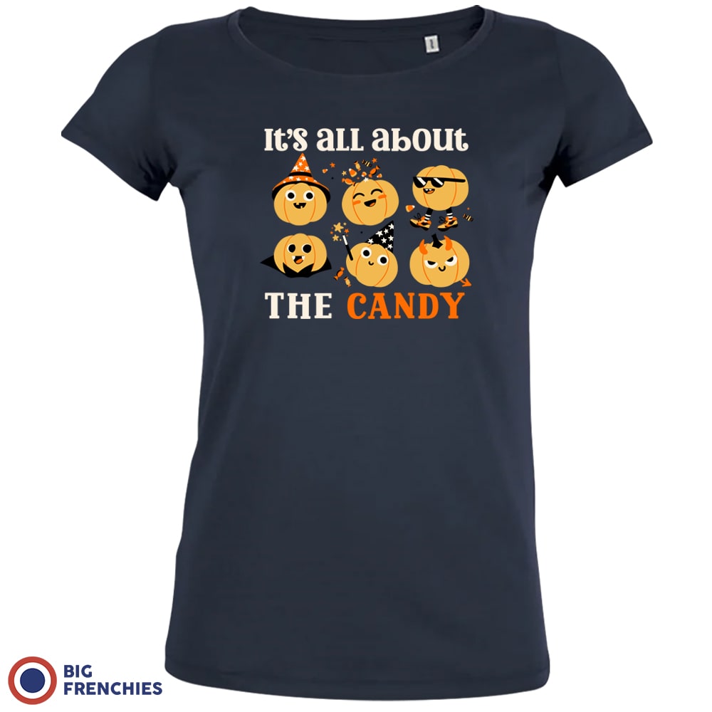 Women's Organic Cotton Halloween Tee It's All About The Candy