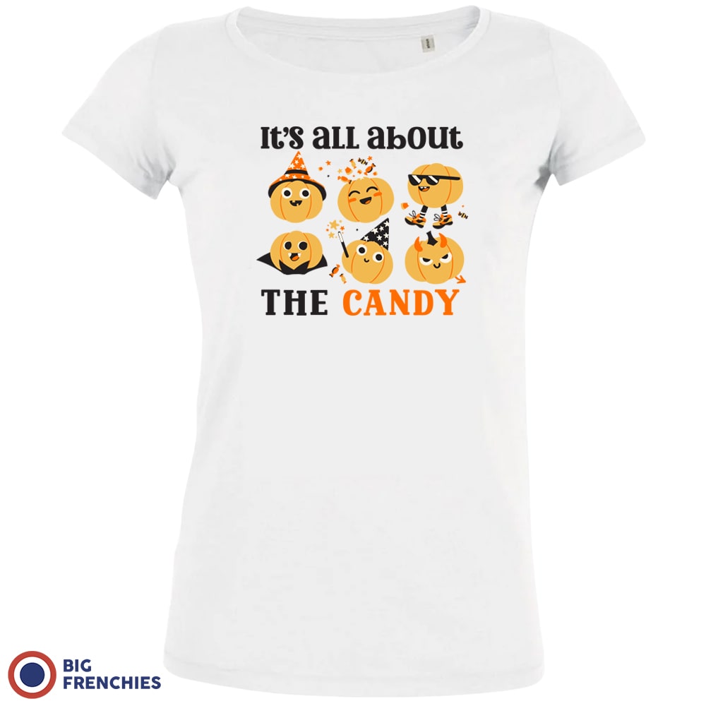 Women's Organic Cotton Halloween Tee It's All About The Candy