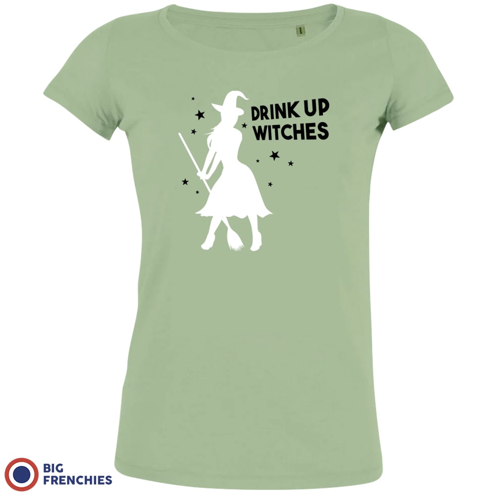 Drink Up Witches Halloween Organic Cotton Tee Women's BIG FRENCHIES