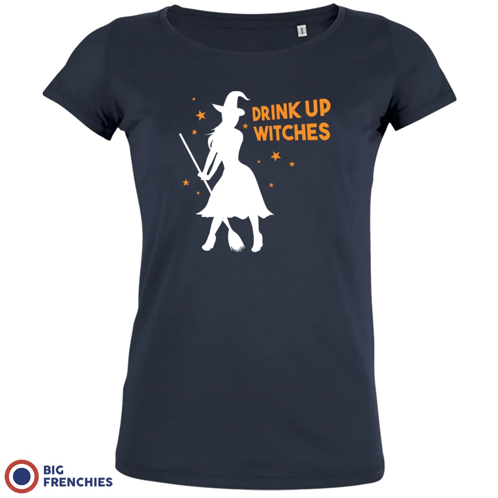 Drink Up Witches Halloween Organic Cotton Tee Women's BIG FRENCHIES
