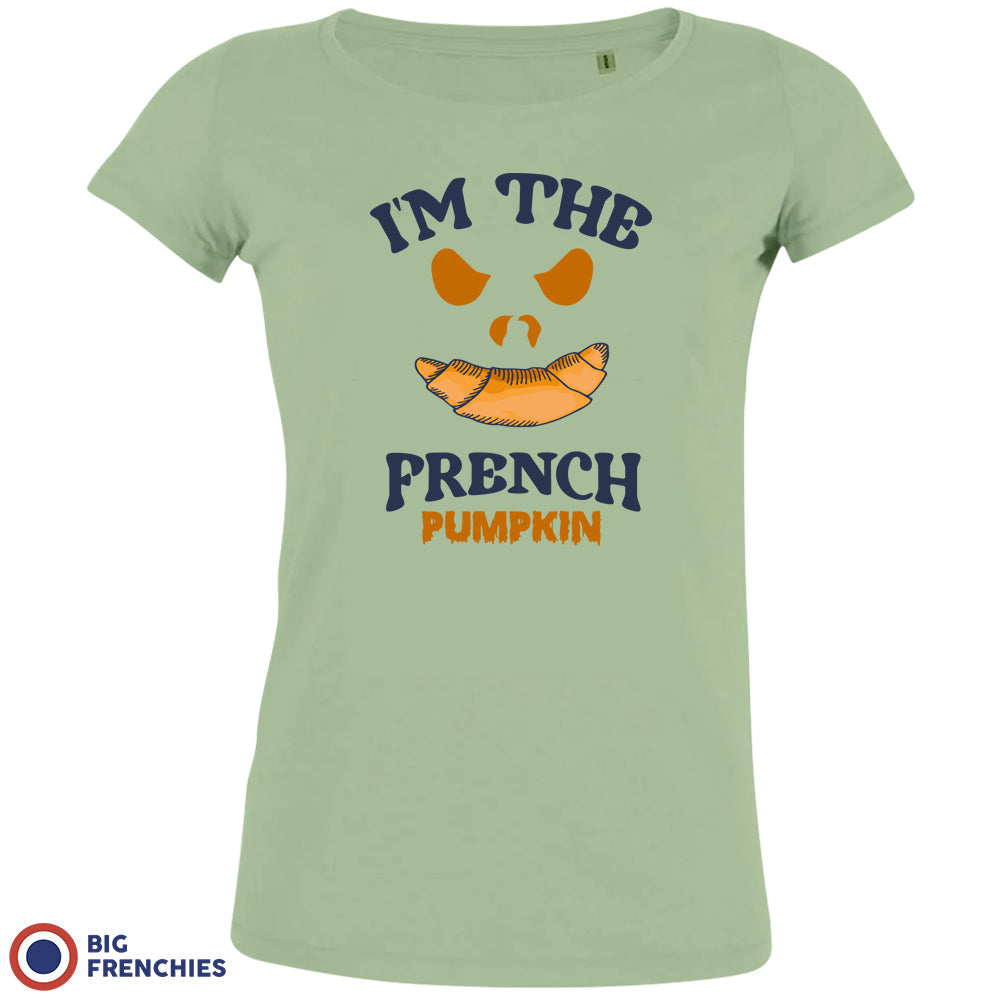 French Pumpkin Halloween Organic Cotton Tee Women's