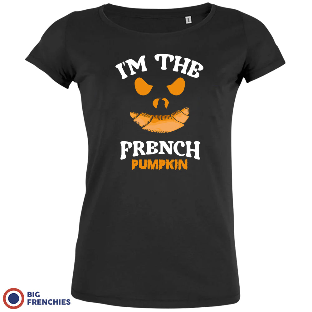 French Pumpkin Halloween Organic Cotton Tee Women's
