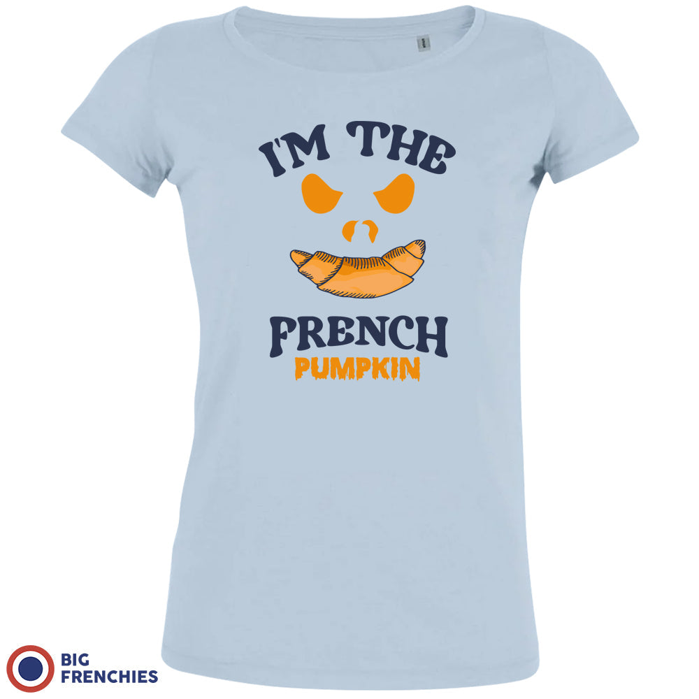 French Pumpkin Halloween Organic Cotton Tee Women's