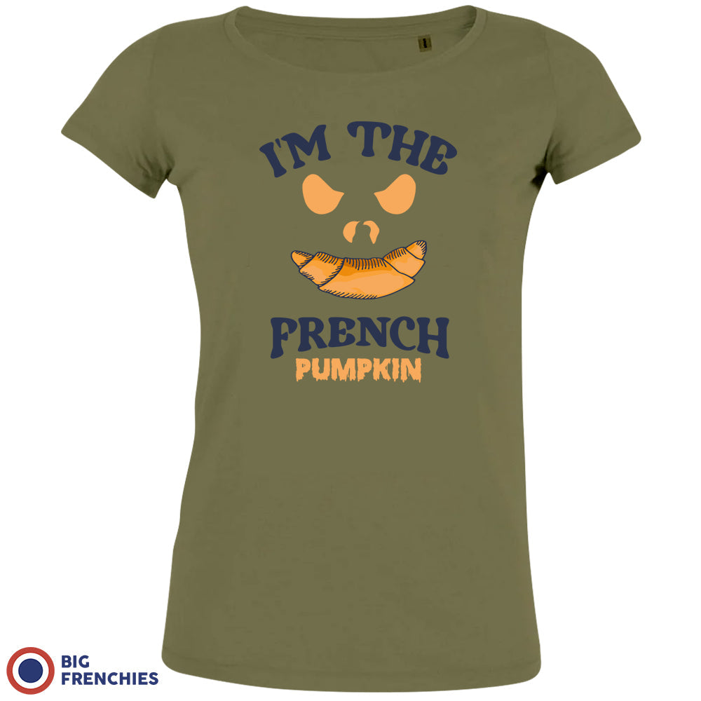 French Pumpkin Halloween Organic Cotton Tee Women's