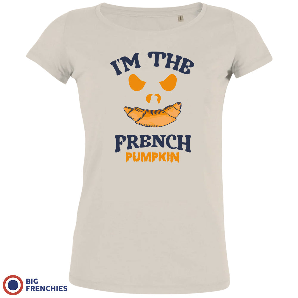 French Pumpkin Halloween Organic Cotton Tee Women's
