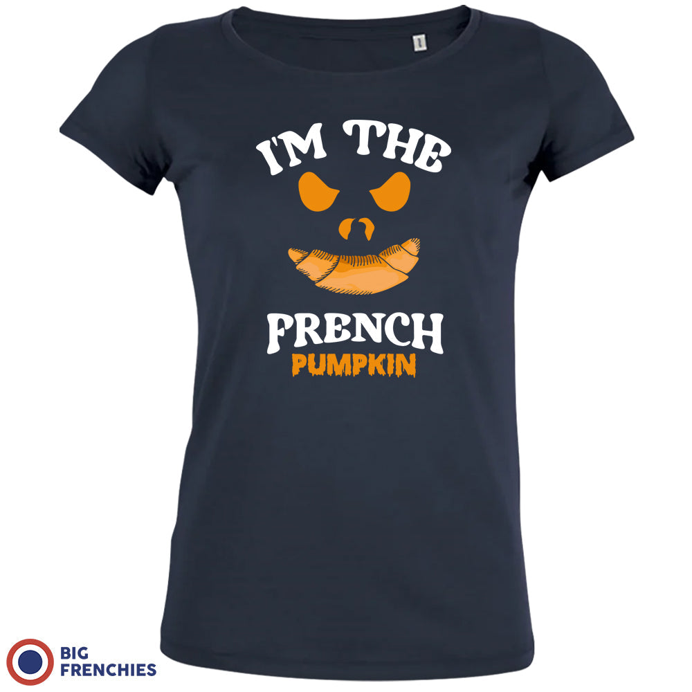French Pumpkin Halloween Organic Cotton Tee Women's