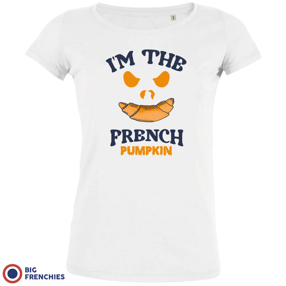 French Pumpkin Halloween Organic Cotton Tee Women's