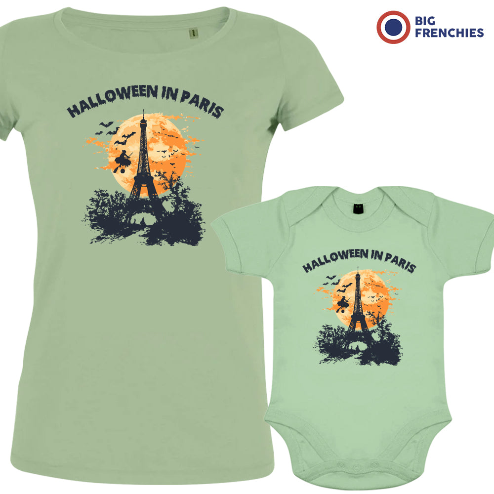 Halloween In Paris Organic Cotton Family Set Mom and Baby BIG FRENCHIES