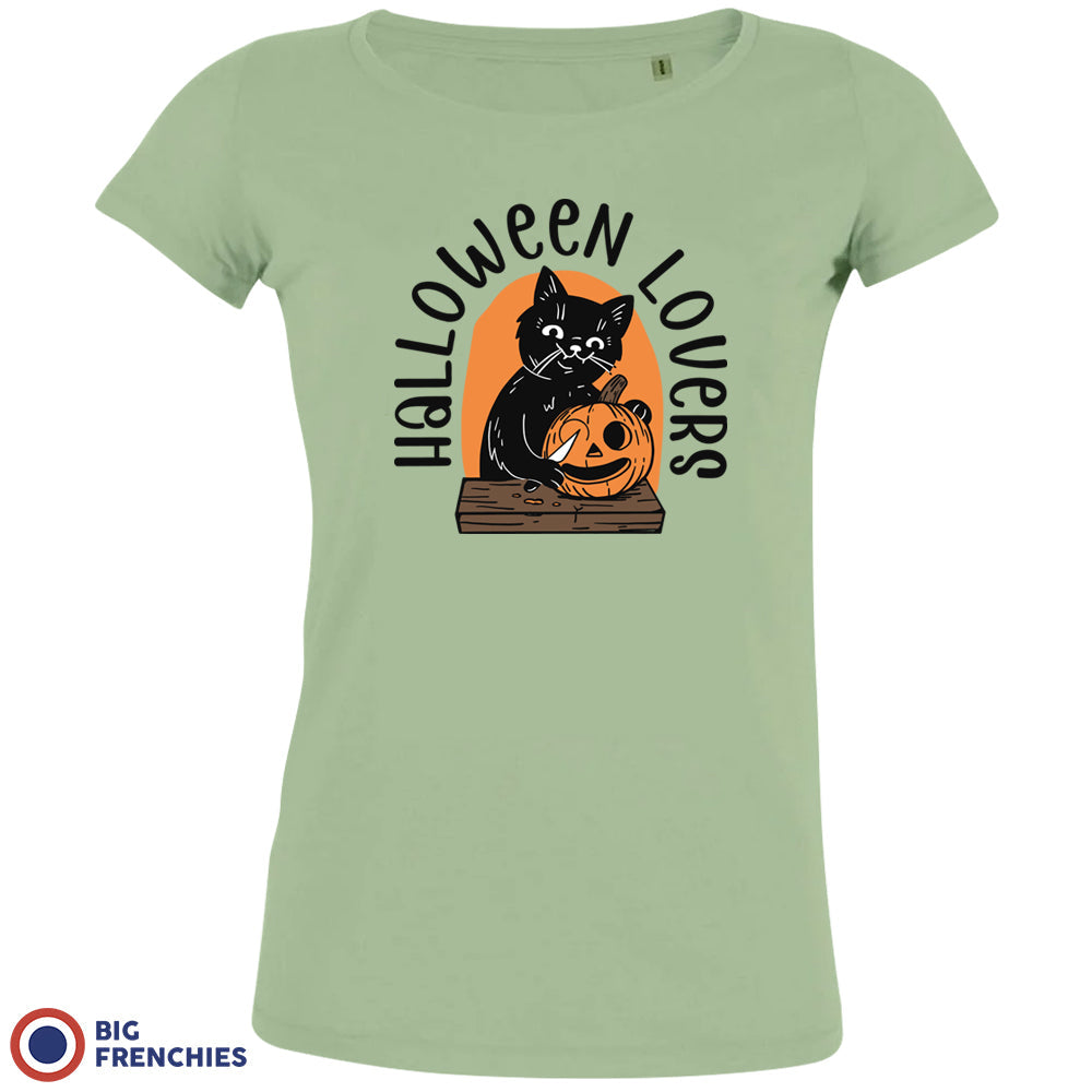 Halloween Lovers Organic Cotton Tee Women's Big Frenchies
