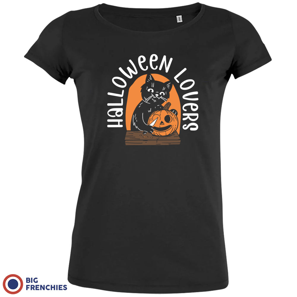 Halloween Lovers Organic Cotton Tee Women's Big Frenchies